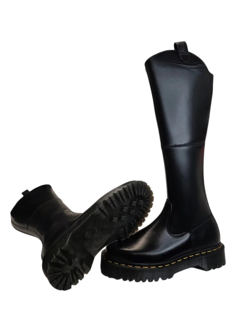 New Dr. Martens Women's Amaayah Hi Leather Bex Riding Boots Knee High Size 6